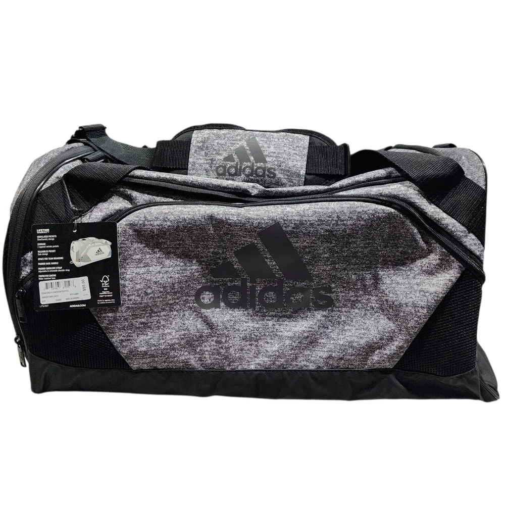 Adidas Black and Gray Men's Duffel Bag
